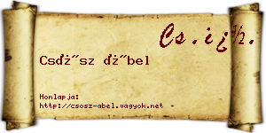 Csősz Ábel névjegykártya