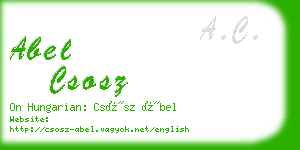abel csosz business card